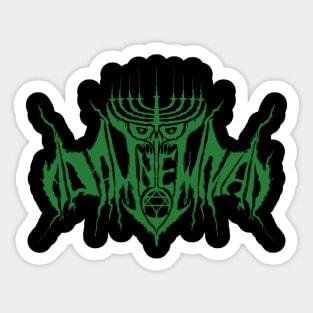 Adam Newman Metal Logo - Green Sticker